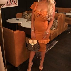 Mustard yellow bandau top dress